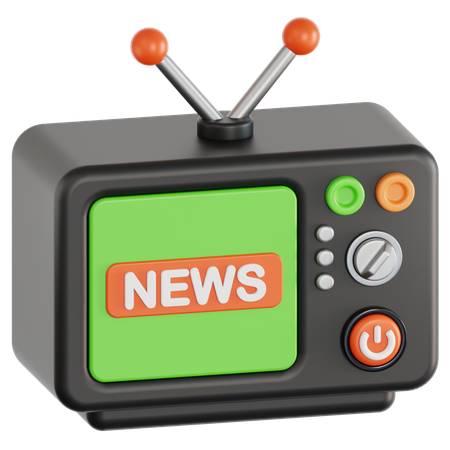 Television News  3D Icon