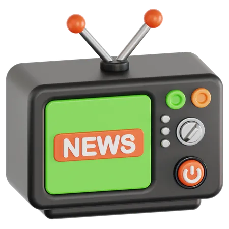 Television News  3D Icon