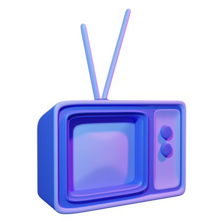 Televisión retro  3D Icon