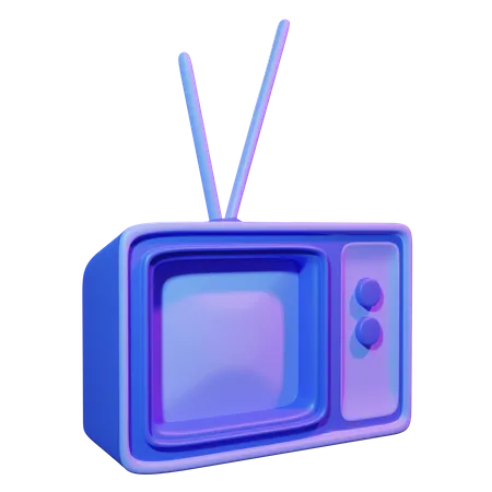 Televisión retro  3D Icon