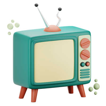 Televisión retro  3D Icon