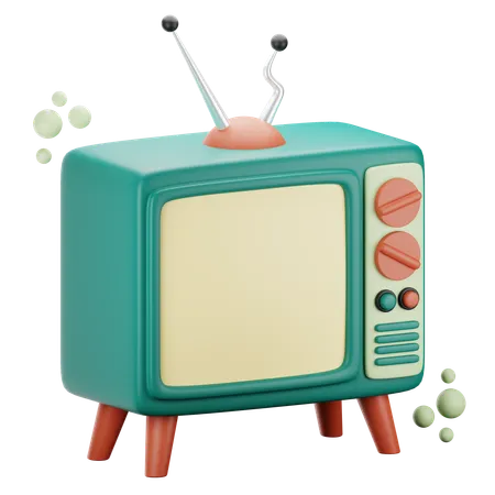 Televisión retro  3D Icon