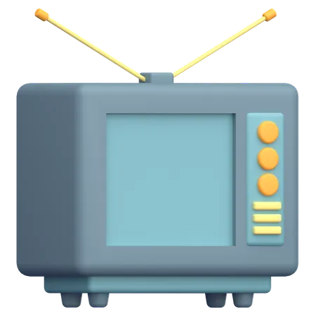 Televisión retro  3D Icon