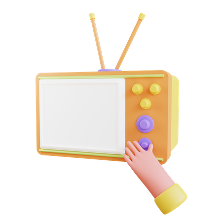 Televisión retro  3D Illustration