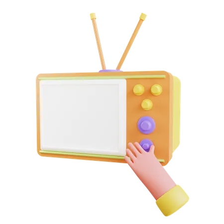 Televisión retro  3D Illustration