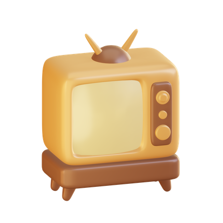 Televisión retro  3D Icon