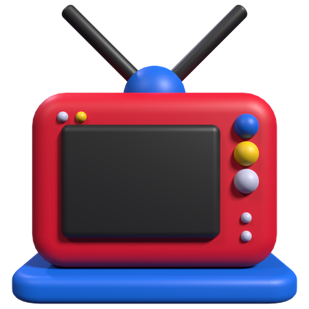 Televisión retro  3D Icon