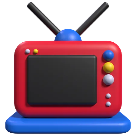 Televisión retro  3D Icon