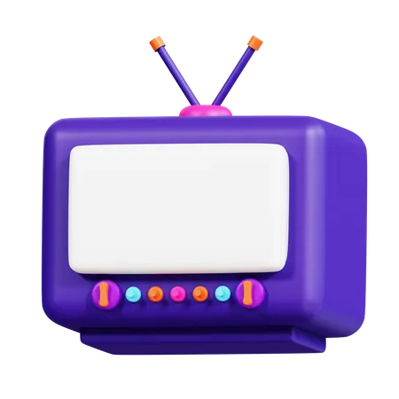 Televisión retro  3D Icon