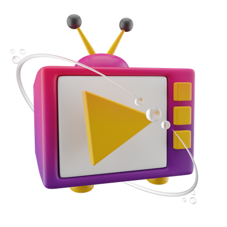 Televisión retro  3D Icon