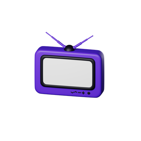 Televisión retro  3D Icon