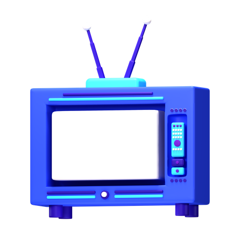 Televisión retro  3D Icon