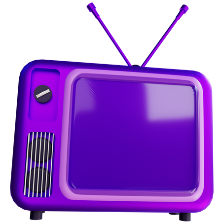 Televisión retro  3D Icon