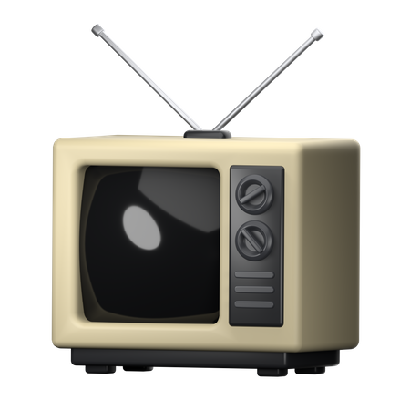 Televisión retro  3D Icon