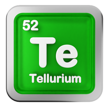 Tellur-Periodensystem  3D Icon