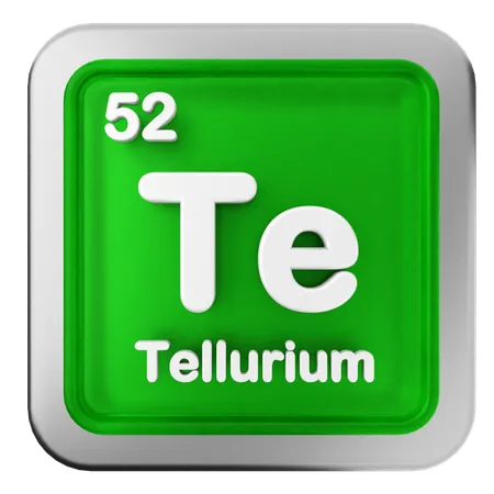 Tellur-Periodensystem  3D Icon