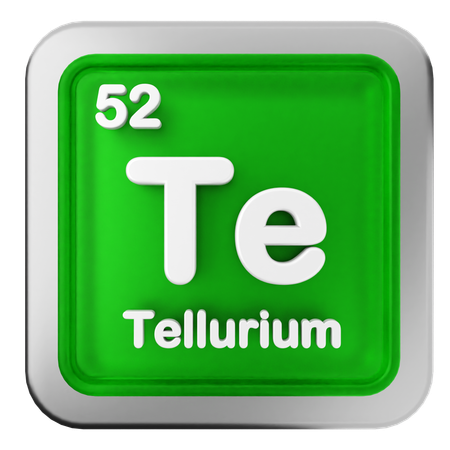 Tellurium Periodic Table  3D Icon