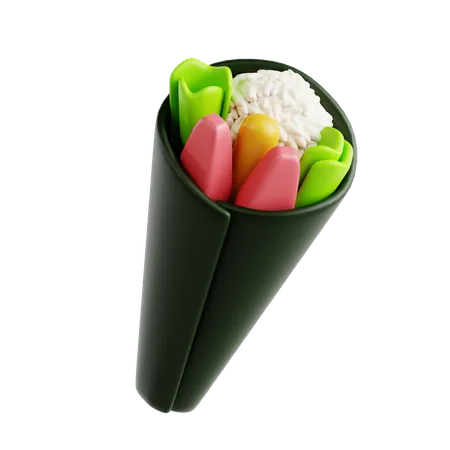 Temaki Sushi  3D Icon