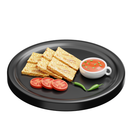 Tempe Goreng  3D Icon