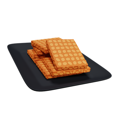 템페 인도네시아 전통 음식  3D Icon