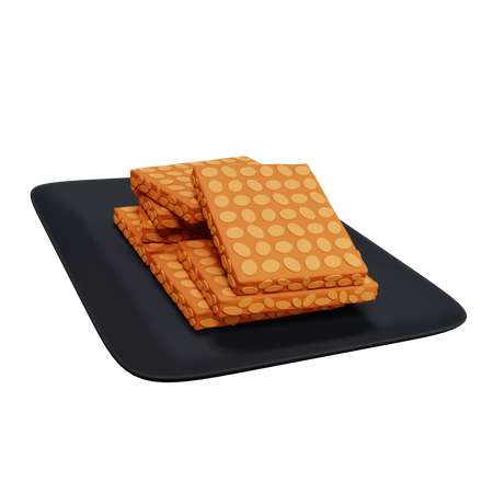 Tempe Indonesian Traditional Food  3D Icon