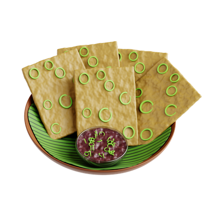 Tempe Mendoan  3D Icon