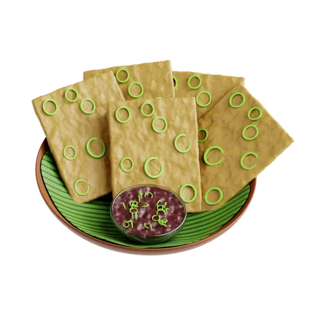 Tempe Mendoan  3D Icon