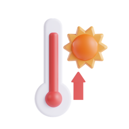 Aumento de temperatura  3D Icon