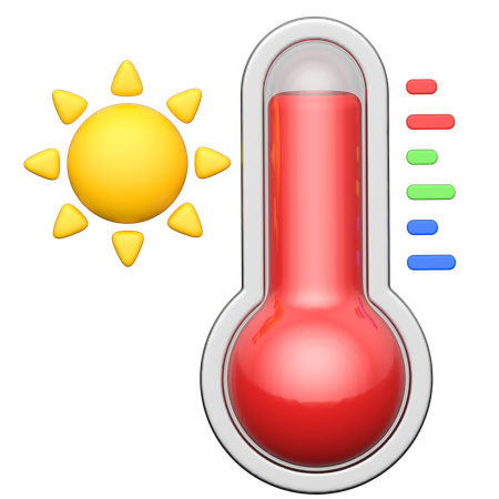 Temperatura caliente  3D Icon