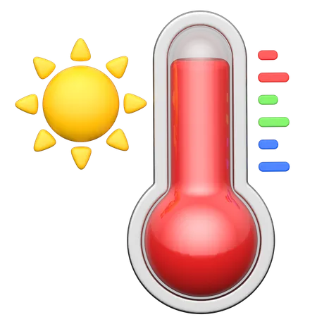 Temperatura caliente  3D Icon