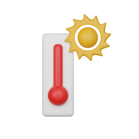 Temperatura caliente  3D Icon