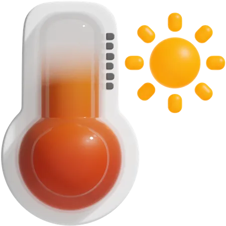 Temperatura caliente  3D Icon