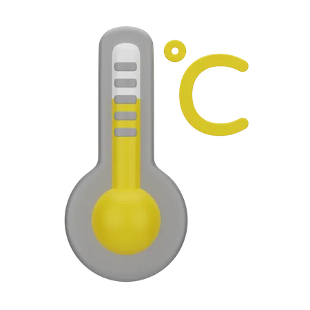 Temperatura Celsius Clima 3 D 3D Icon