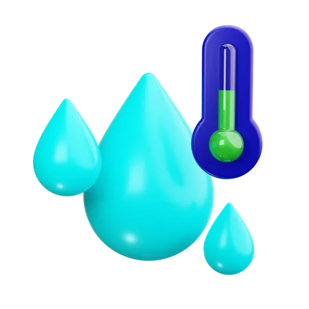 Temperatura da água  3D Icon