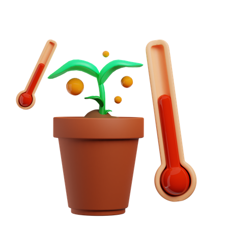 Temperatura da planta  3D Icon