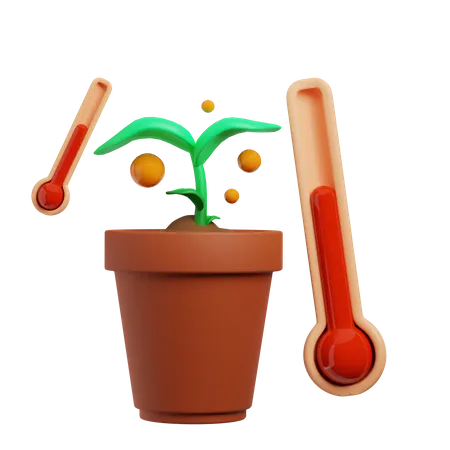 Temperatura da planta  3D Icon