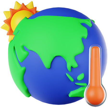 Temperatura da terra  3D Icon