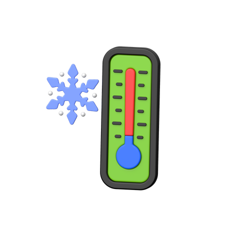 Temperatura da neve  3D Icon