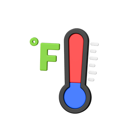 Temperatura Fahrenheit  3D Icon