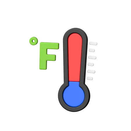 Temperatura Fahrenheit  3D Icon