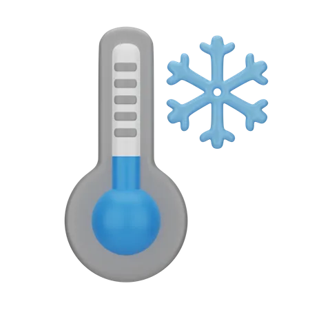Clima 3 D De Temperatura Fria 3D Icon