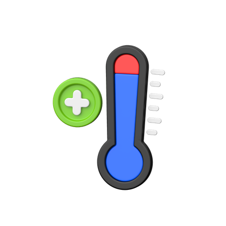 Temperatura Mais  3D Icon