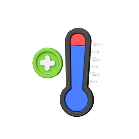 Temperatura Mais  3D Icon