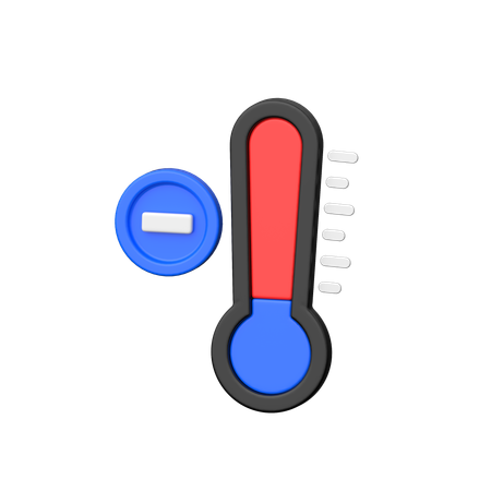 Temperatura menos  3D Icon