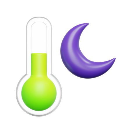 Temperatura nocturna  3D Icon