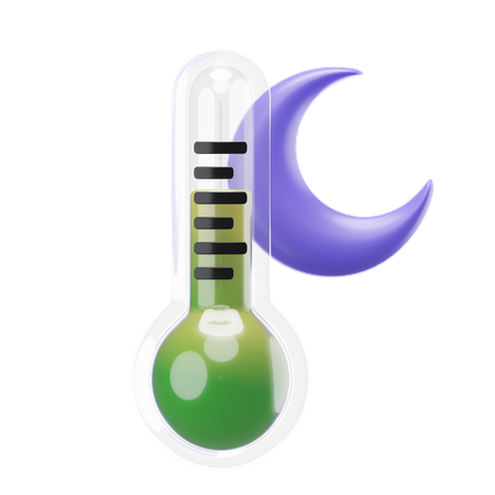 Temperatura nocturna  3D Icon