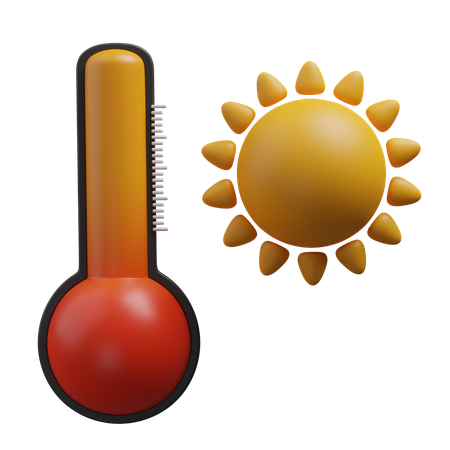 Temperatura quente  3D Icon