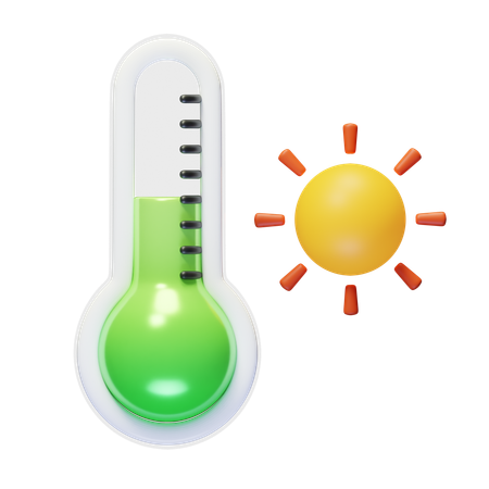 Temperatura quente  3D Icon