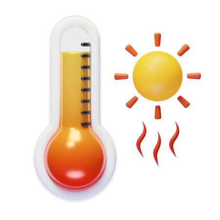 Temperatura quente  3D Icon