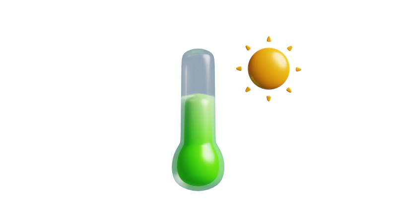 Temperatura quente  3D Icon